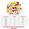 20g 8-30mm Color Random Fluffy High Elasticity Soft Pompoms Home Furnishings DIY Hand-sewn Craft Wedding Decoration