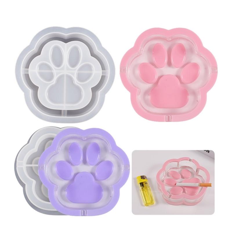Silicone Mould for Making Resin Cat Claw Ashtrays DIY Casting Mold Storage Box Gypsum Silicone Mold Handmade Craft
