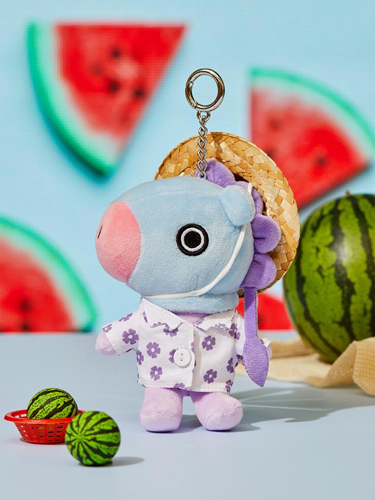 Line Friends BT21 MANG Summer Rain Plush Keychain