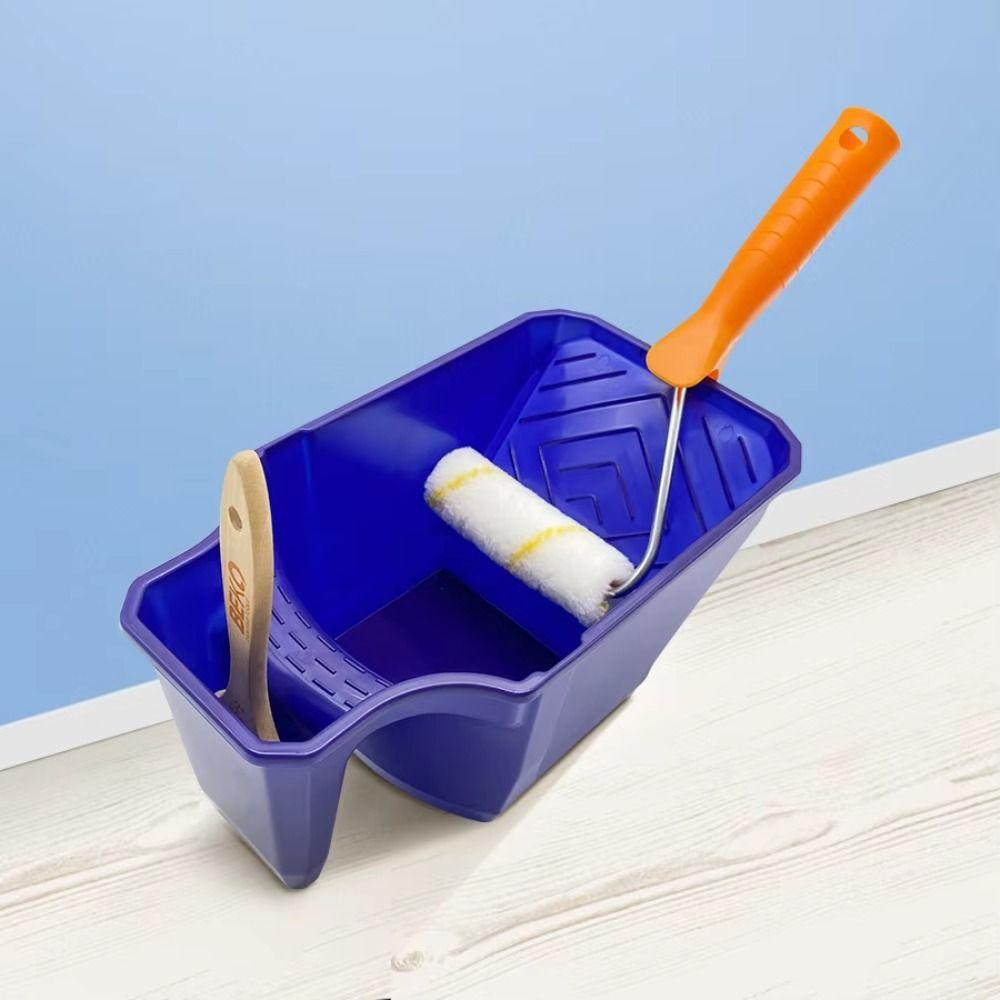 Dark Blue Painting Bucket PP Holding Paint Cup Wall Painting Handheld Paint Cup  Home Improvement