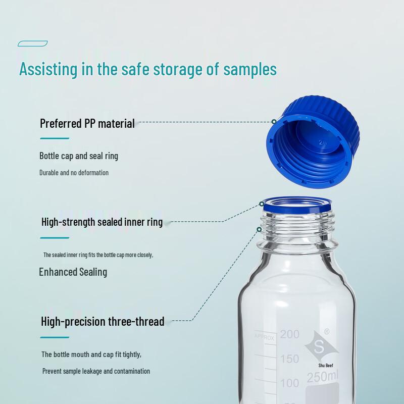 Shu Niu High Borosilicate Glass Lab Reagent Bottle