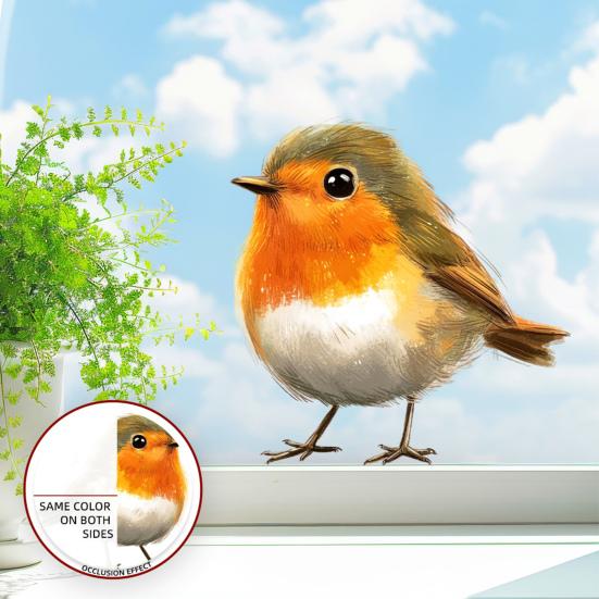 מדבקת חלון עורב גדול ציפור עורב שחורה על ענף מדבקת PVC רב פעמית דו-צדדית קליפות חלון סטטיות לקישוט חלון דלת זכוכית בסלון