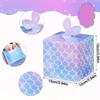 12pcs Mermaid Party Favor Box Paper Treat Boxes Mermaid Tail Gift Box Summer Gift Packaging Box Square Gift Box Gift Wrap Box for Under The Sea Theme