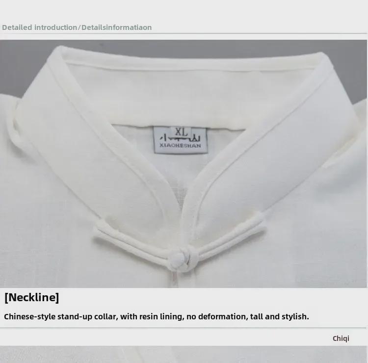 Xiaoheshan Men's & Women's Spring/Autumn Tai Chi Martial Arts Cotton-Linen Clothing for Middle-Aged & Elderly