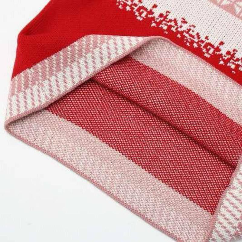 Pofulove Fashion Christmas Red Autumn Winter Lazy Loose Sweater Outerwear Women Autumn Winter Korean Style