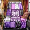 Birthday Wishes 80Th Birthday Gift Rv Customize Your Name Blanket Soft Cozy Lightweight For Travel Camping Picnic Sofa Bedroom Living Room Suitable