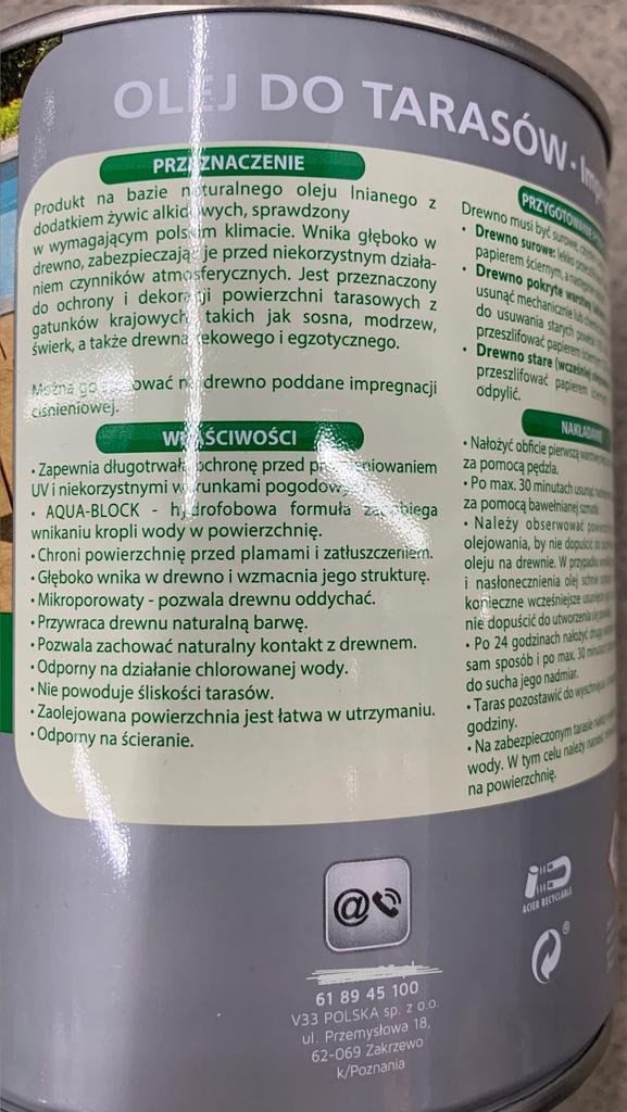 Colorless protective wood oil 075l