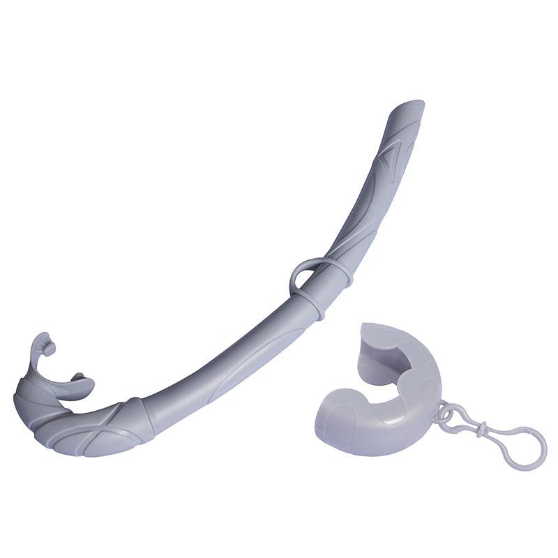 

Фридайвинг сноркелинг мокрая дыхательная трубка складной респиратор Silicone Material серый