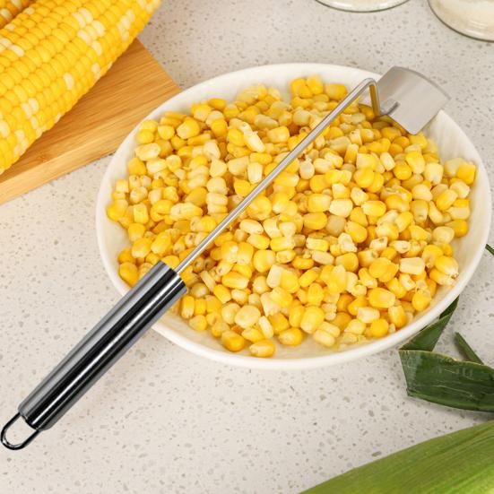 Maiskreller Rustfritt Stål Maisthresker for Kolbemais Ergonomisk Håndtak Raskt Verktøy for Fjerning av Maiskorn for Kjøkken Grill