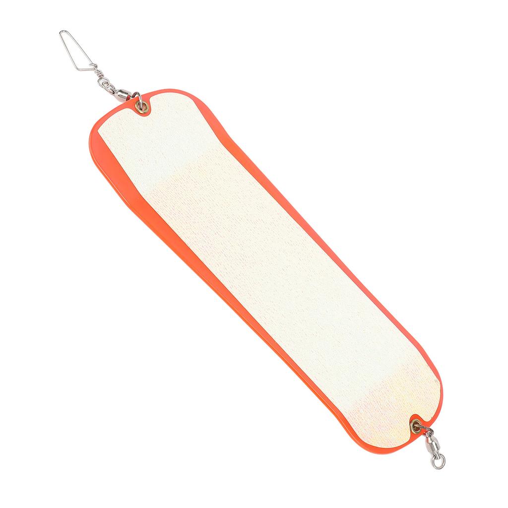 Fishing Flasher ABS Underwater Double Sided Luminous Swivel Diving Board Flasher for Sea Fishing Trolling Accessories 28cm Orange Red