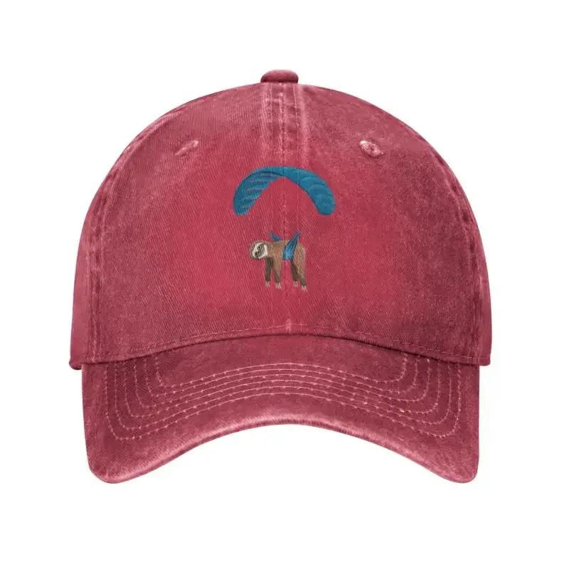 Gleitschirmfliegen Fliegendes Faultier Fallschirmspringen Gleitschirm Baseballkappe Benutzerdefiniert Punk Unisex Baumwolle Verstellbar Papa Hut