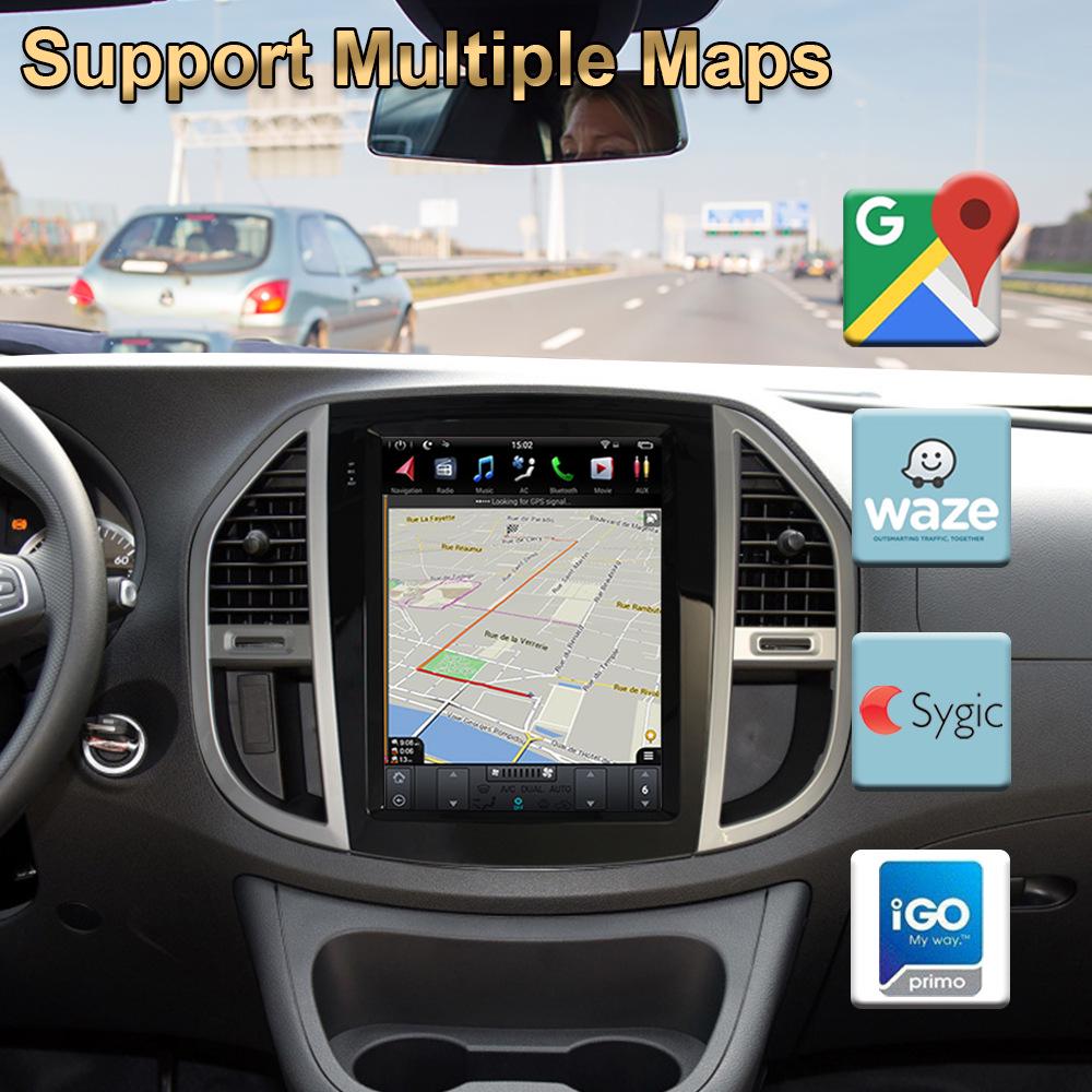 Bluetooth MP5 Player with Wireless CarPlay for 2016 VITO Metris - Smart Central Control Screen