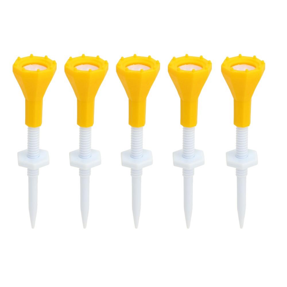 5pcs Plastic Adjustable Golf Tee Adjustable Height Golf Ball Support Indoor Outdoor