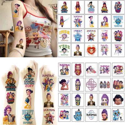 20pcs/set New Kpop Demon Hunters Tattoo Sticker Funny Temporary Waterproof Tattoos Arm Decals Kids Party Gift