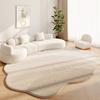 Cream Style Rugs for Bedroom Fluffy Soft Study Floor Mat Irregular Shapes Living Room Decoration Carpet Thicked Plush Lounge Rug
