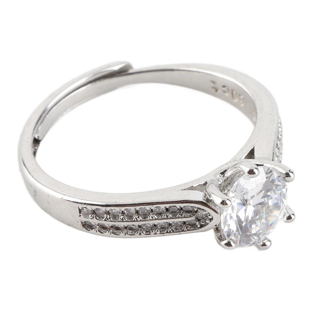 Moissanite Ring 1 Carat Exquisite Details Elegant Moissanite Engagement Ring for Party Date Birthdays