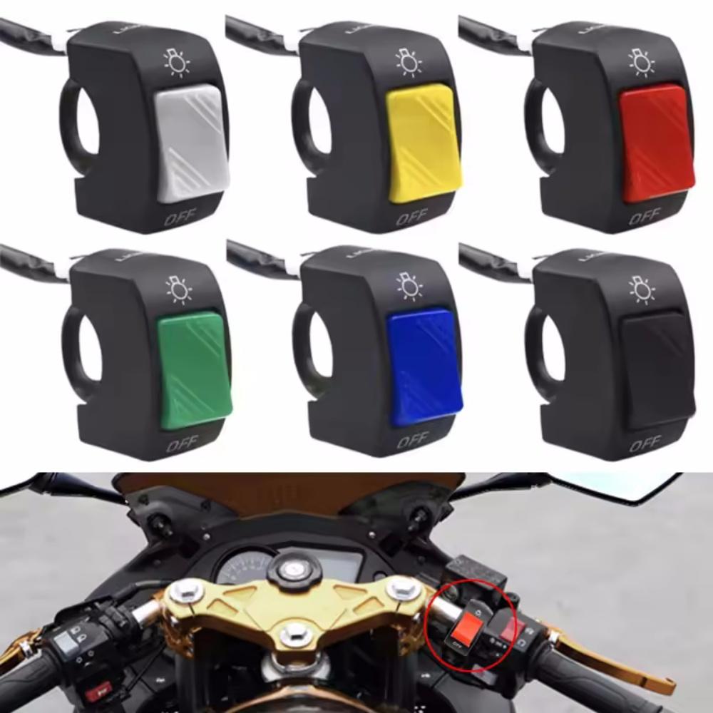 Universal Motorcycle On/Off Switch Waterproof Motorcycle Scooter Second-line Headlight Mount Handlebar Switch Moto Accessorie