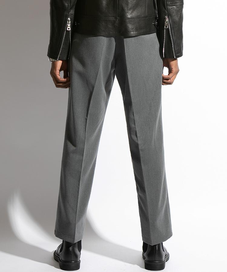 Seuteulaikeu Elegant One-Pleated Trousers (Grey)