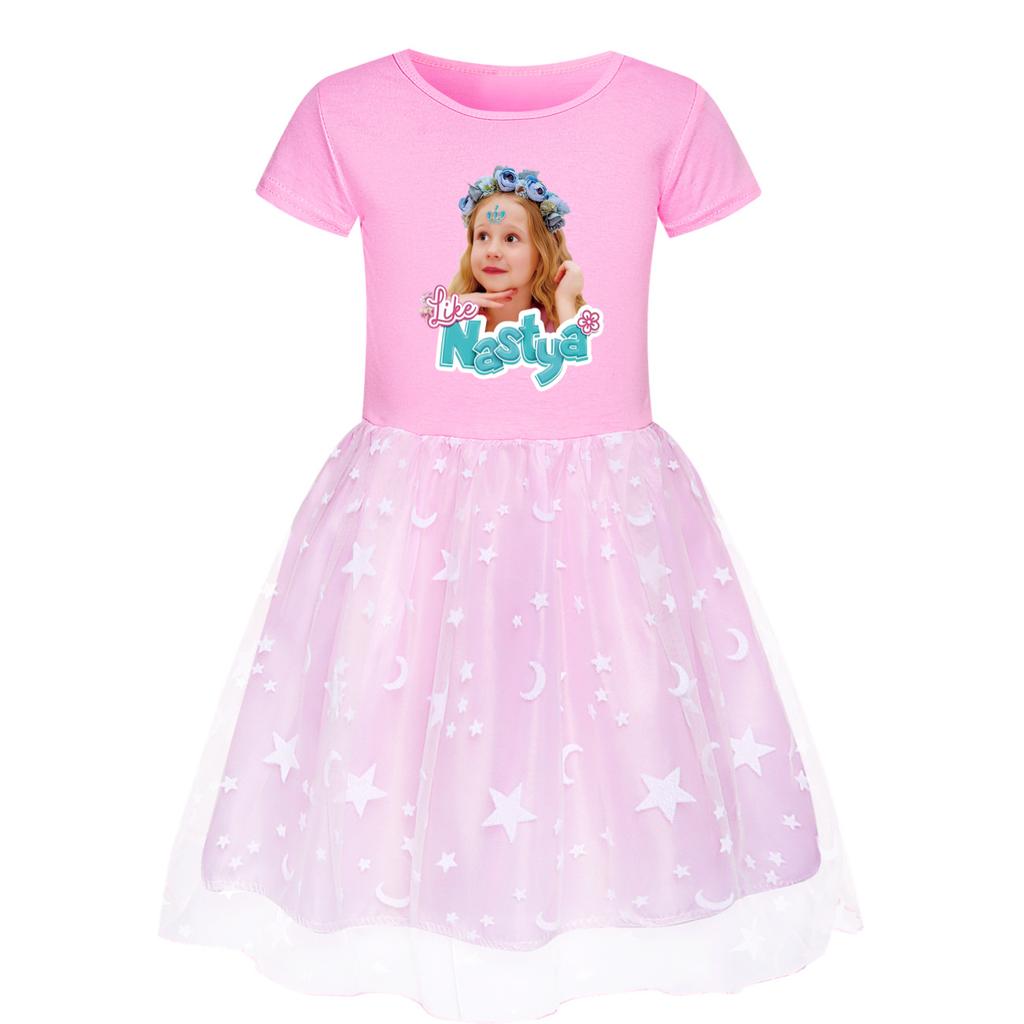 Nastya girls star rainbow lace dress 5530