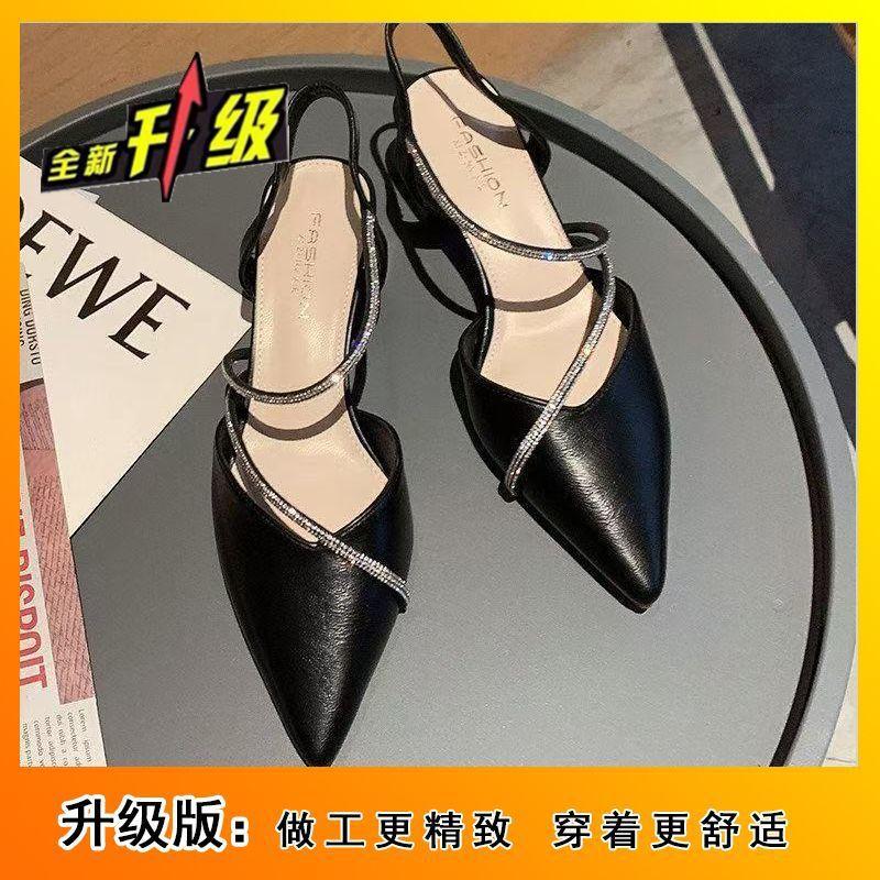 Fairy with skirt sandals female summer 2025 new thick heel medium heel bag head high heel versatile fashion women's shoes