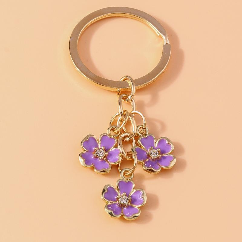 Niedlicher Emaille Sonnenblumen Schlüsselanhänger Frauen Mädchen Blume Schlüsselanhänger Anhänger für Handtaschen Deko DIY Handgefertigter Schmuck Geschenke