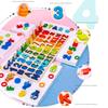 Kids Educational Montessori Math Toys Wooden Puzzle Sorting Numbers Magnetic Fishing Game For Toddler Early Study