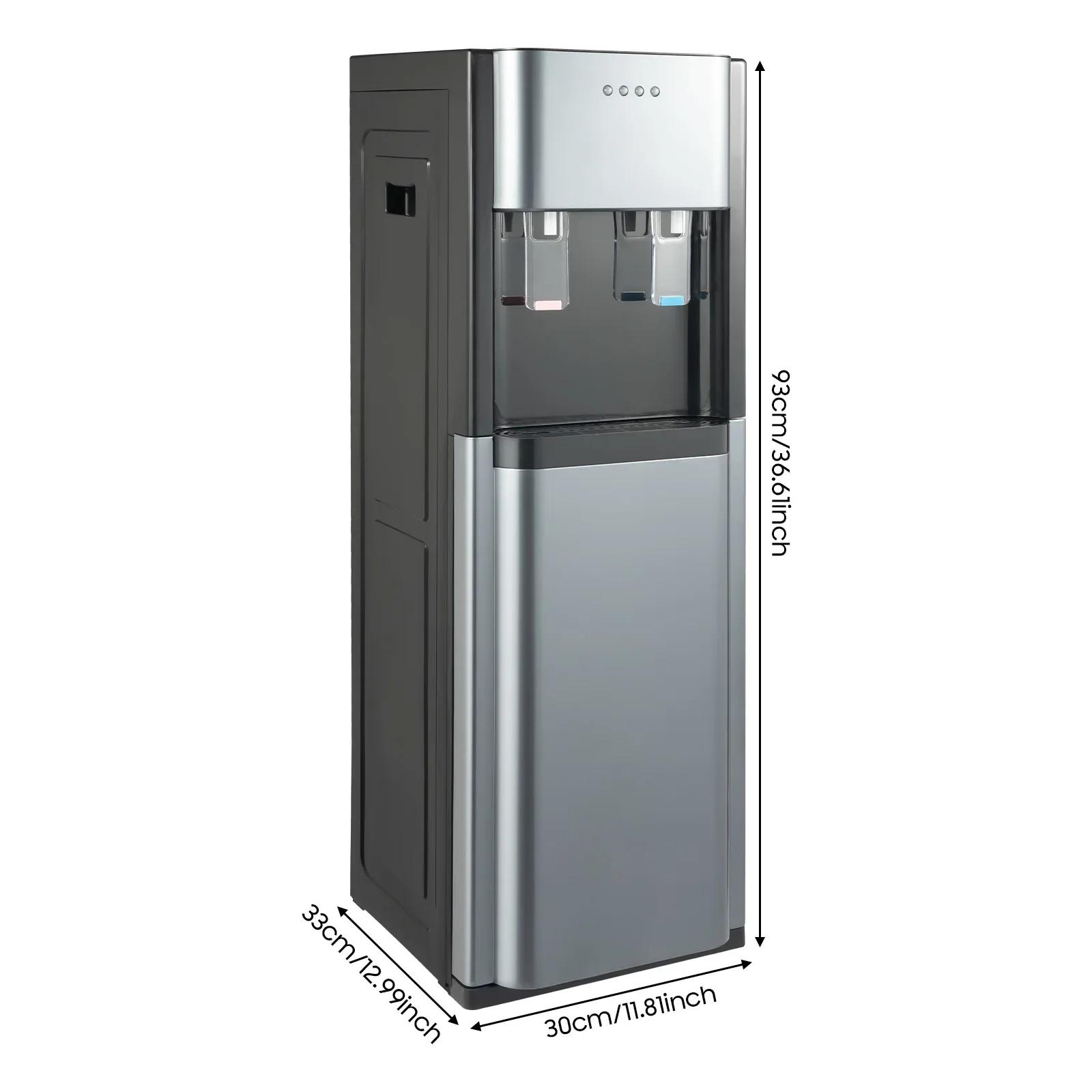 

Hot and Cold Water Dispenser for 5-Gallon Bottles with Removable Drip Tray and Ventilation Holes, Suitable for Home Use серый