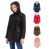 2024 European Women's Hooded Parka: Fleece-Lined, Solid Color Cotton Jacket for Autumn and Winter.