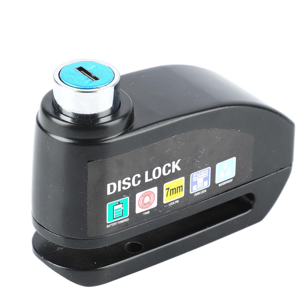 Bicycle Alarm Disc Lock Security Alarm Disc Brake Lock Riding Equipment for Mountain Bike Electric Vehicles Black