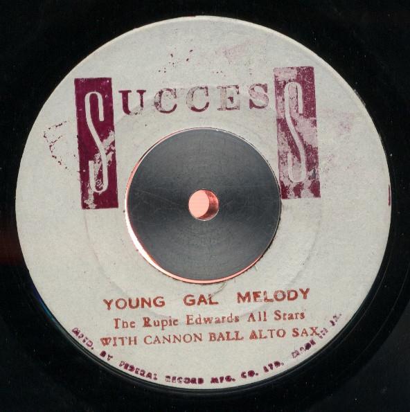

7inch Record RUPIE EDWARDS ALL STARS KARL BRYAN Young Gal Melody Revenge Version NONE Success 1969 Jamaica Reggae Ska Dub Used