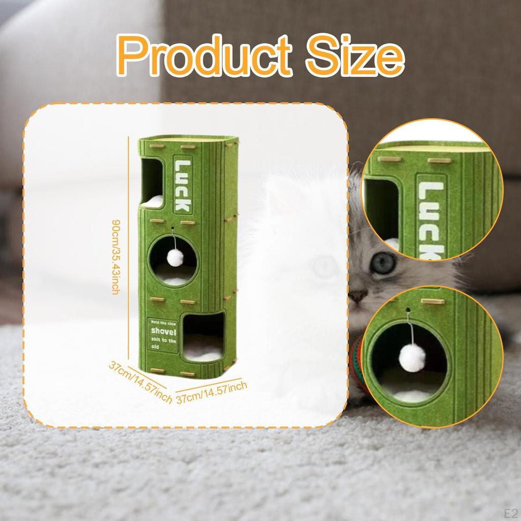Cat House Tree Play Rest Pet Supplies Sleeping Place Portable Scratch Post Pets Bed