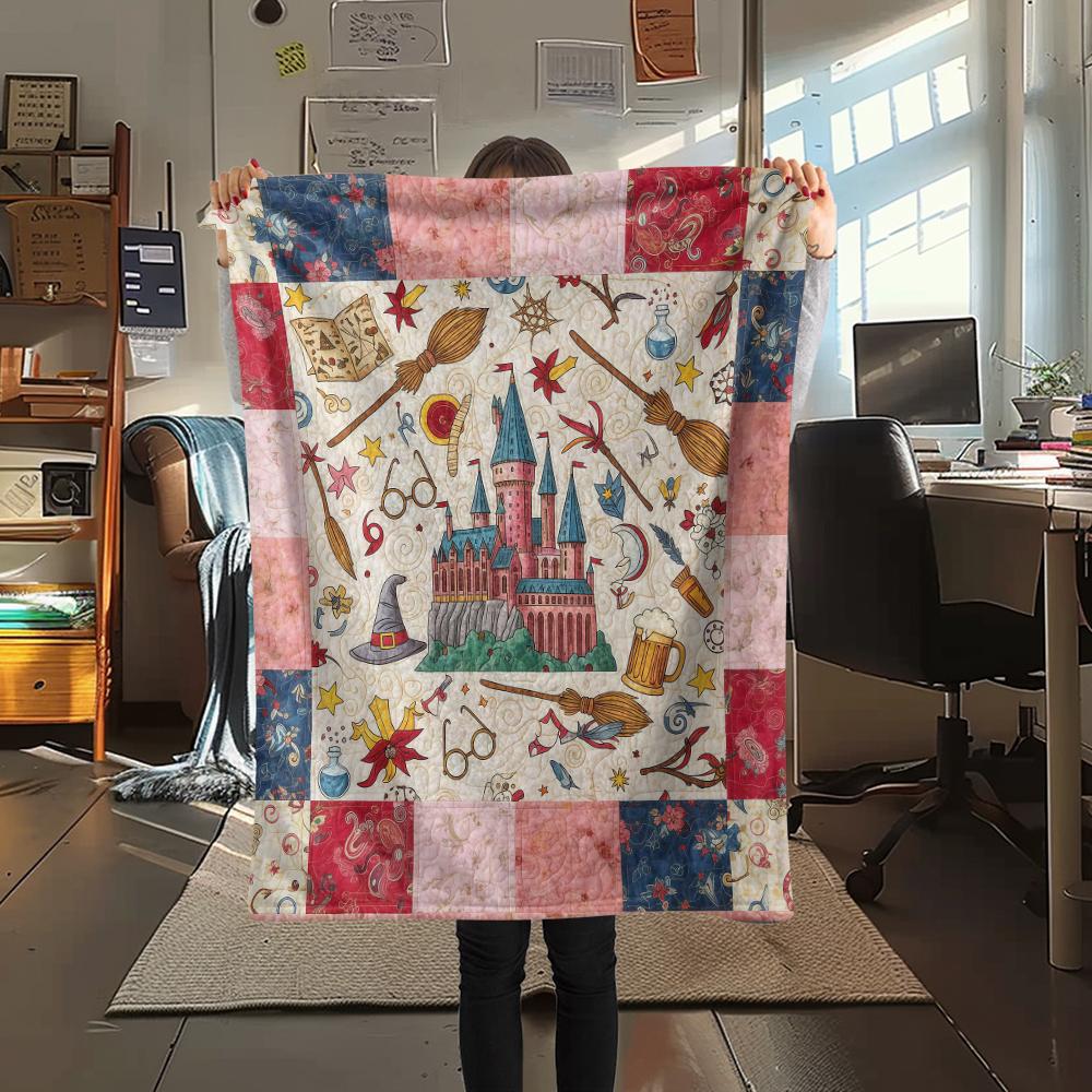 1 Pezzo Coperta in Flanella con Stampa Cartone Animato, Alta Qualità Confortevole per Tutte le Stagioni, Decorazione per la Casa, Calore e Comfort, Perfetta per Regalo di Natale Compleanno