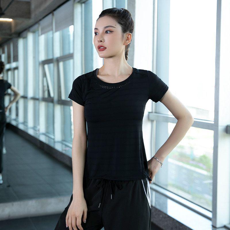 Women s Quick-Dry Breathable Loose-Fit Short Sleeve Yoga and Running T-Shirt Small