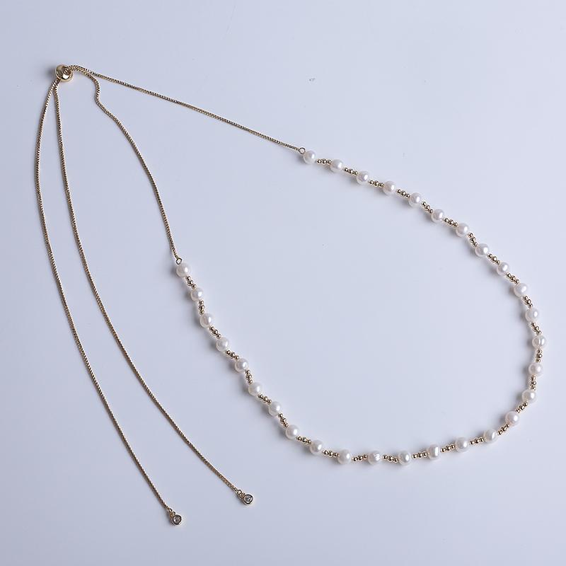 Factory Direct  Freshwater Pearl Necklace  Fashion Jewelry High Quality 100cm Long Sweater Chains Pearl Jewelry   for Woman