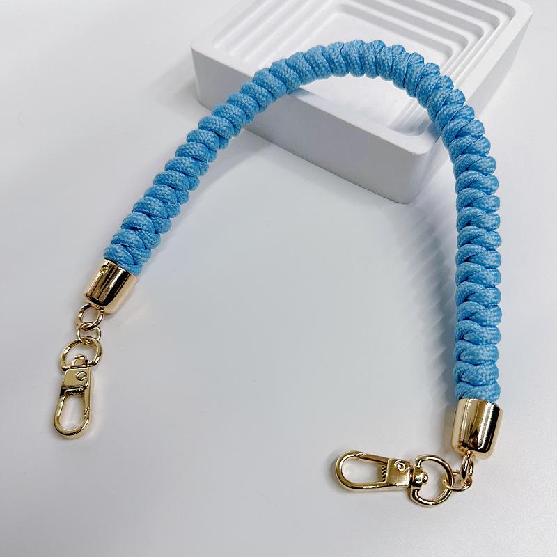 

New Niche Hand-woven Lanyard Hand Strap Wrist Woven Lanyard String Beads Bags Pendants Versatile Personality Bag Accessories синій