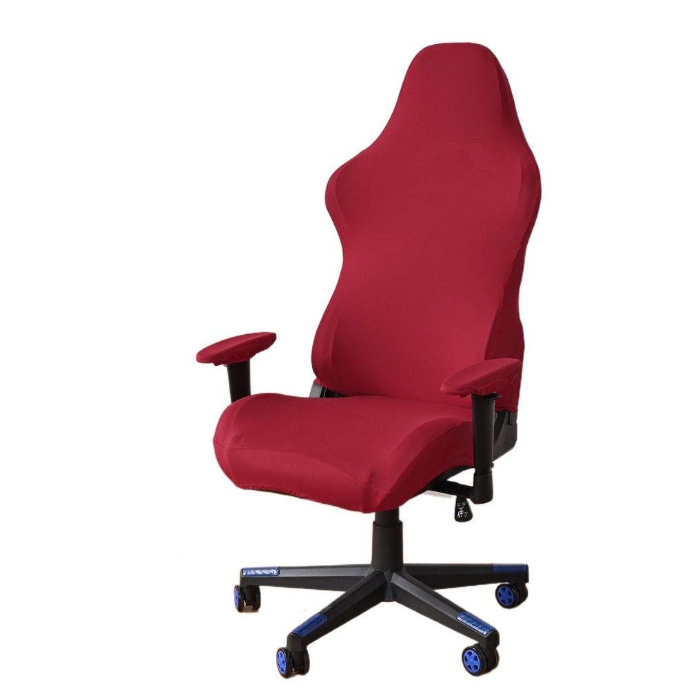 Solid Color Gaming Chair Cover Elastic Seat Cover Washable Protector Cover  Office Chair