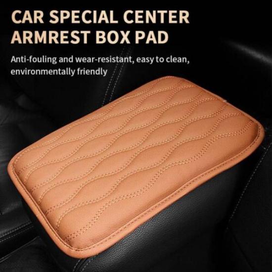 5-Color Universal Car PU Leather Armrest Cushion Pad Seat Box Cover Protector