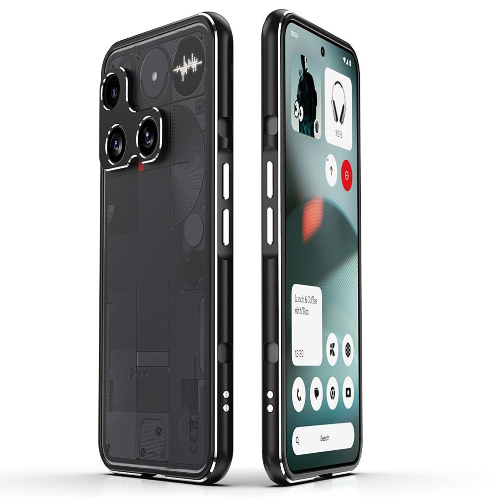 För ingenting telefon (3) 5G Stötfångarskal Metallram Telefonskydd med Kameralinsskydd