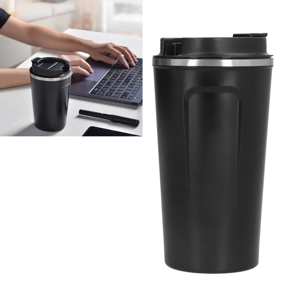 Wiederverwendbarer doppelwandiger Kaffeebecher aus Edelstahl, auslaufsicherer Kaffeebecher, tragbarer Vakuumbecher für Kaltgetränke