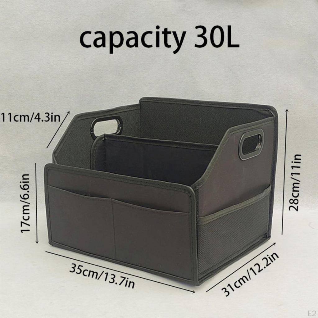 Car Trunk Organizer Accessories Sturdy Grocery Foldable Multi Compartment Storage Bin
