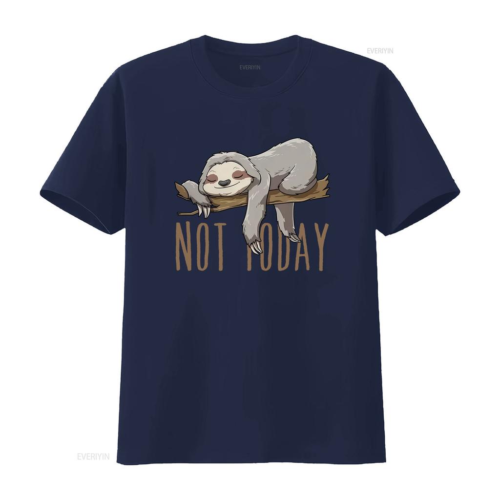 Cute Sleeping Sloth Design T Shirt Not Today Motif Available in All Sizes DSN 221121 vintage Washed Casual designer clothes