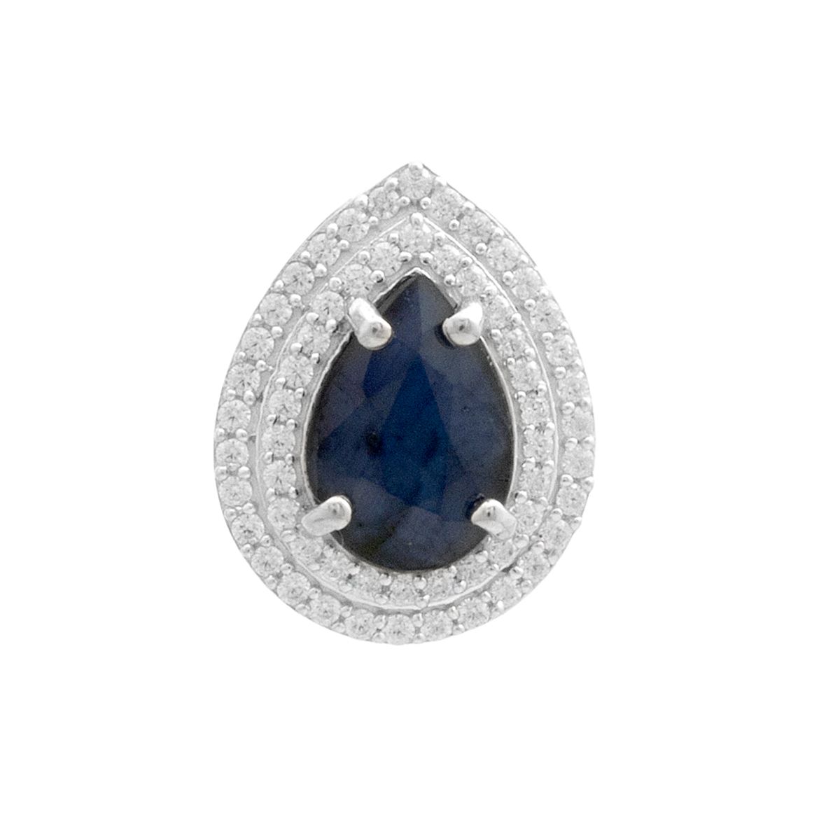 

Серебряная подвеска с сапфиром 2.863ct, фианитами (2180333) сапфіровий