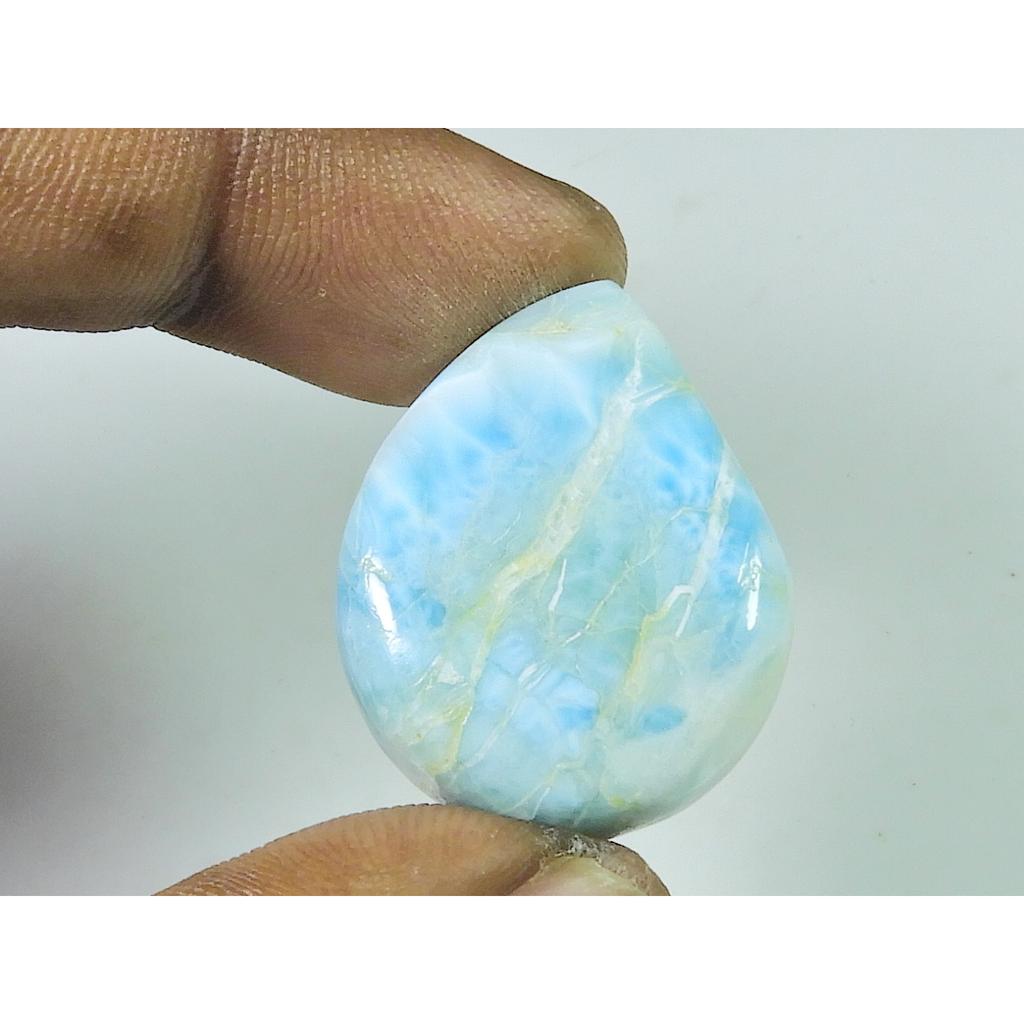 48Cts. Natural Blue Larimar Fancy Cabochon Loose Gemstone 23X29X08 MM SK-4079