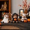 Zestaw 3 Dekoracji Krowy na Halloween, Figurki Krowy z Dynią, Dekoracja Stołu Świątecznego na Biurko