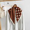 Fashion versatile herringbone pattern cotton and linen silk scarf high-end chain printing square scarf decorative scarf women's scarf