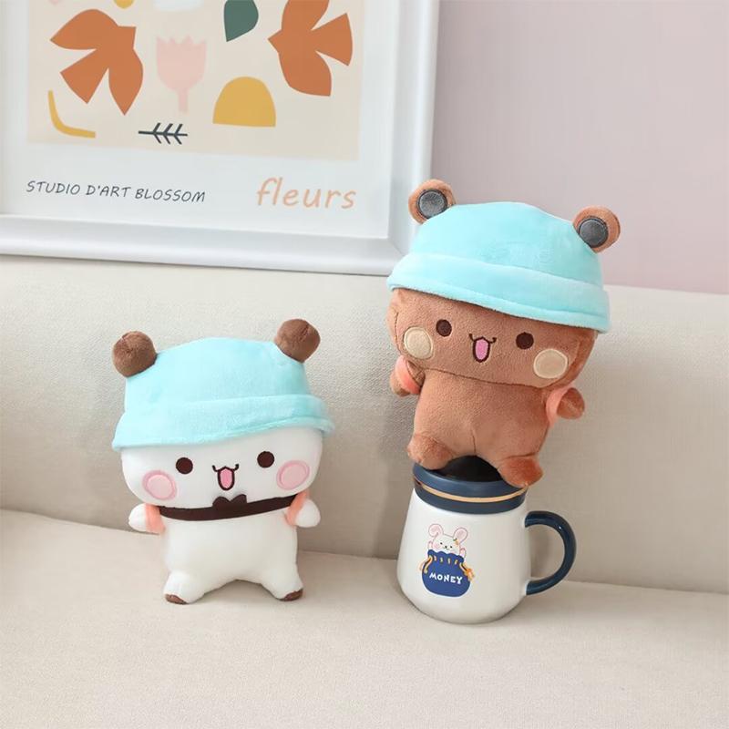 Yier Orsetti Bubu e Dudu Carini Panda Peluche con Zaino Bambola Animale di Peluche Cartone Animato Peluche Rassicurante Giocattolo di Peluche Regali di Compleanno