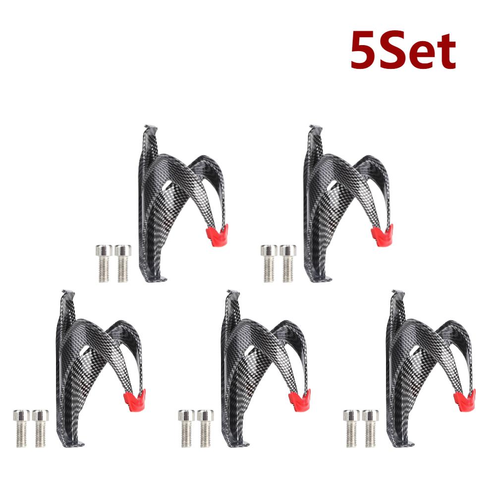 1-5Set Full Carbon Fiber Bicycle Ultralig Water Bottle Cage MTB Road Bike Bottle Holder for Portable Outdoor Cycling Equipment