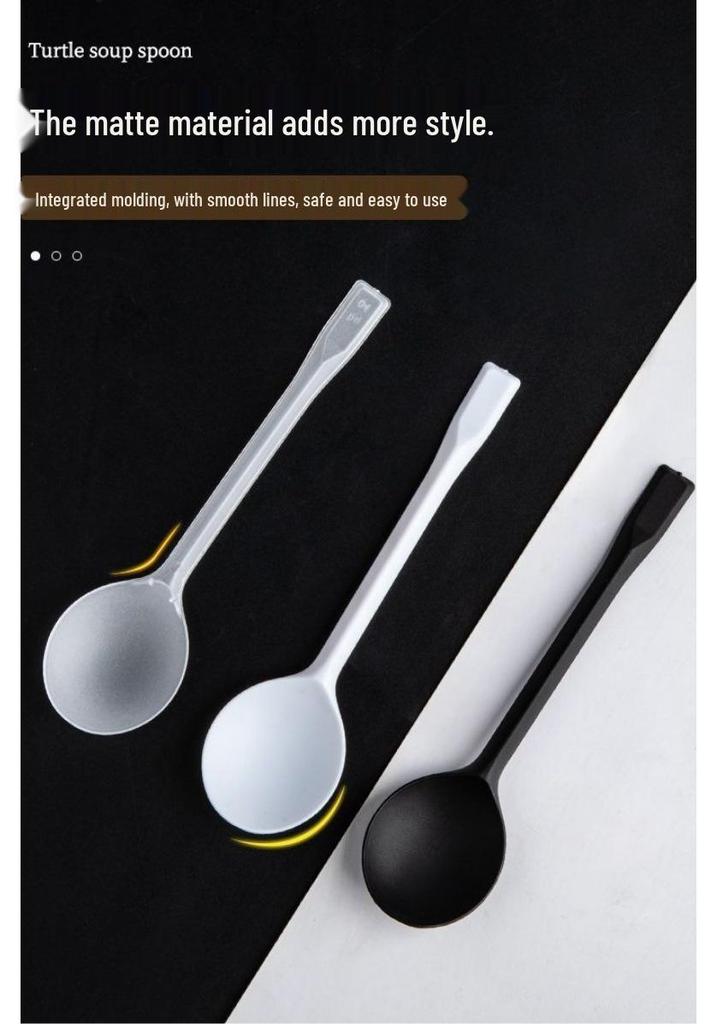 Durable Frosted PP Disposable Spoon for Soup & Desserts