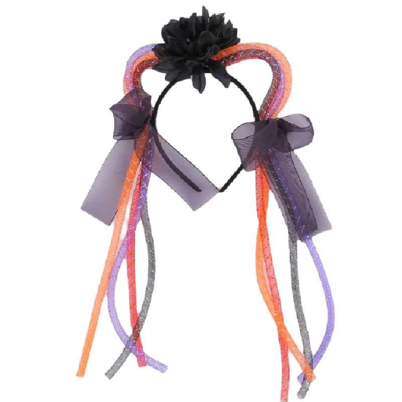 

Hair Cat Hoop Ear Silk Ribbon Bowknot Halloween Adornment Head Party Buckle