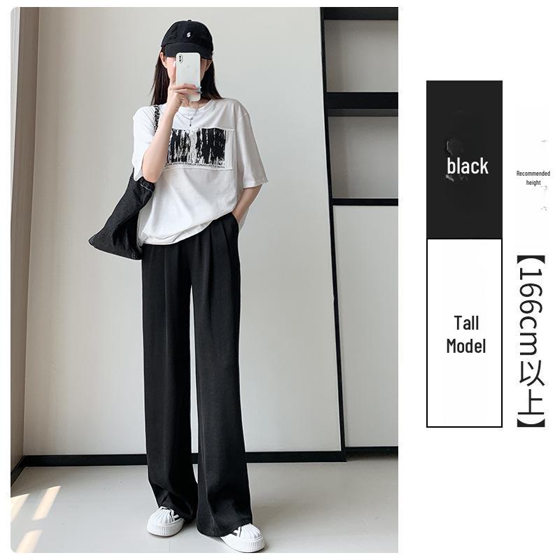 Dámské široké acetátové saténové kalhoty - High-end, ležérní, splývavý styl na léto